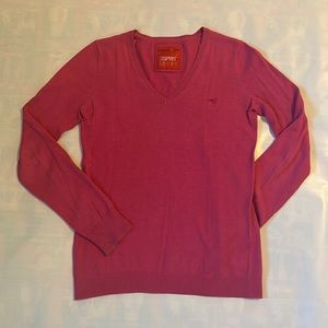 Vintage Esprit Hot Pink V-Neck Sweater